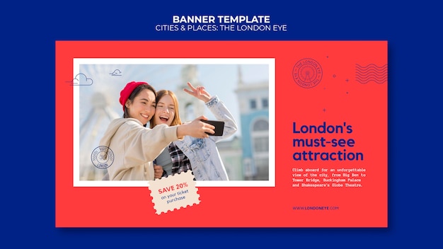 The london eye banner template