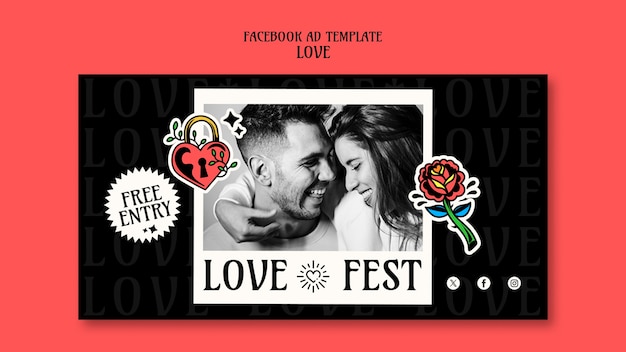 Free PSD love design template