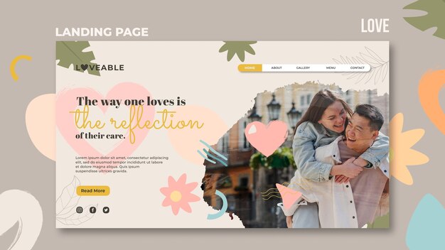 Love landing page template