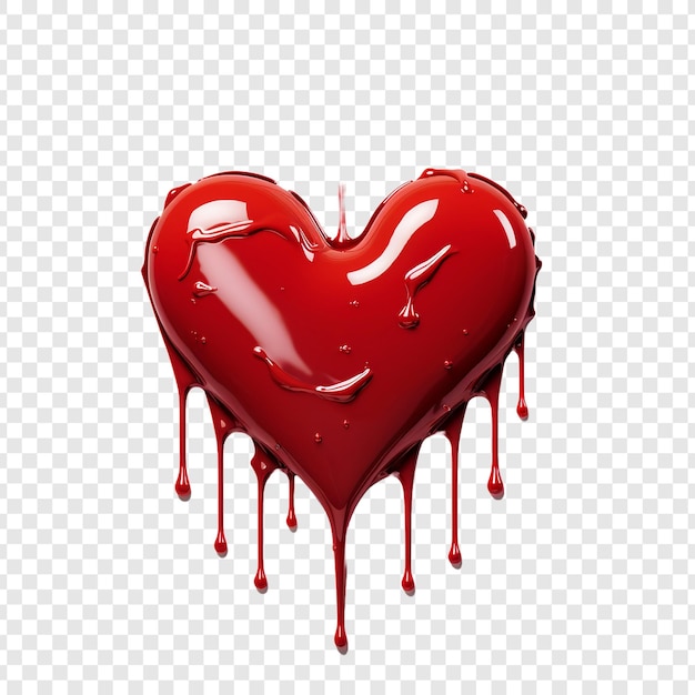 Free PSD love lies bleedin isolated on transparent background