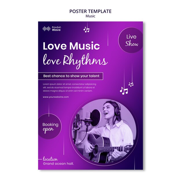 Love music poster template