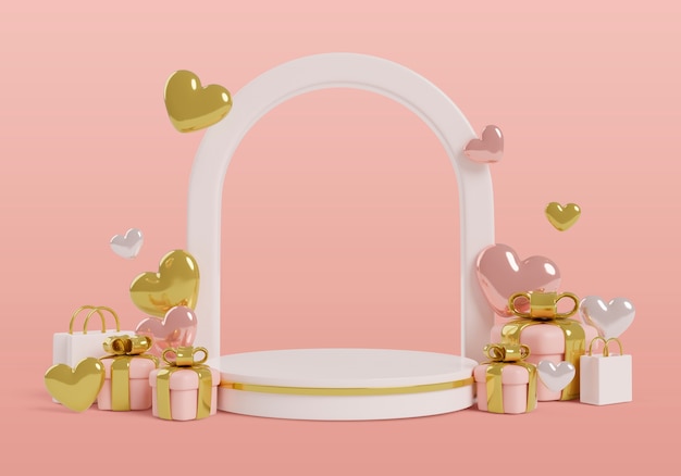 Free PSD love sales podium design