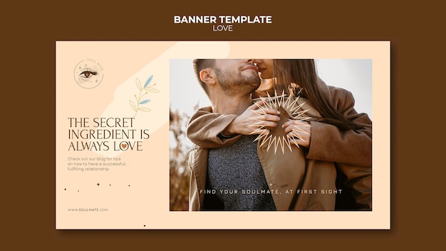 Free PSD lovely couple banner template