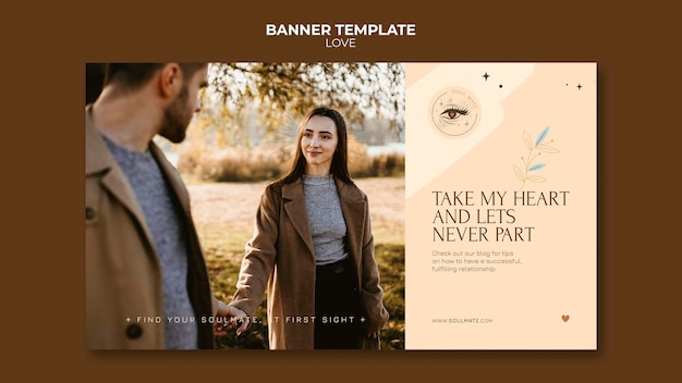 Free PSD lovely couple banner template