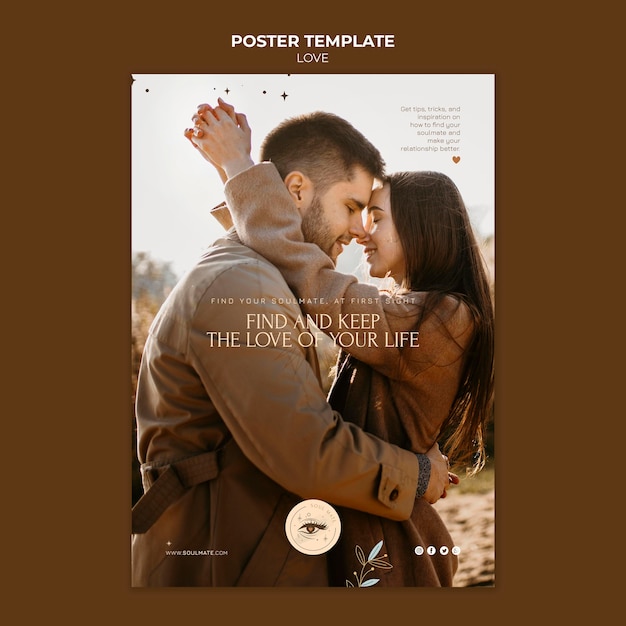 Free PSD lovely couple print template