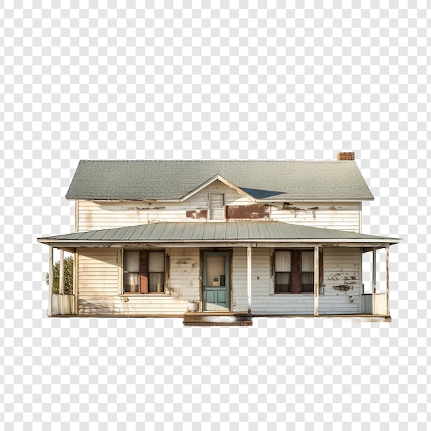 Free PSD lustron house isolated on transparent background