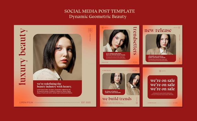 Free PSD luxury beauty store social media post template