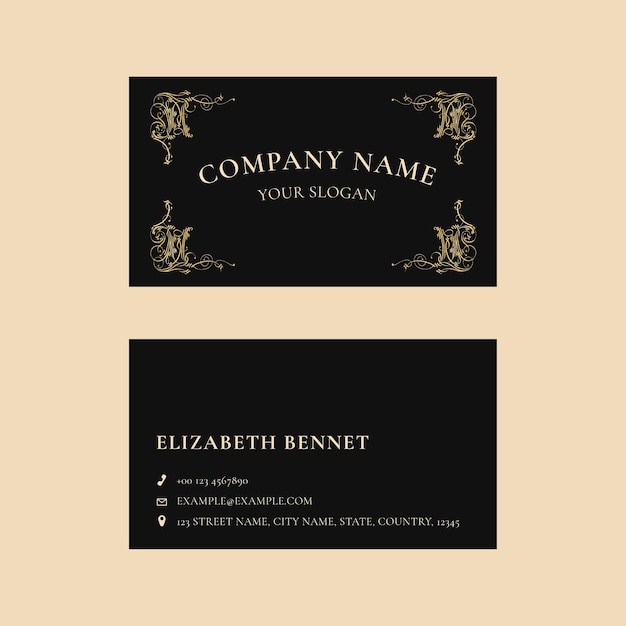 Free PSD luxury business card template psd in minimal design