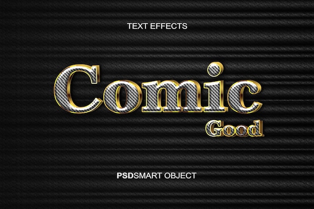 Free PSD luxury editable text effect comic good 3d text style