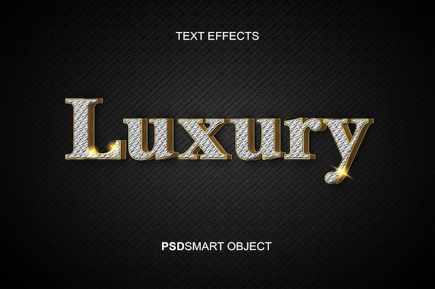 Free PSD luxury editable text effect luxury gold 3d text style