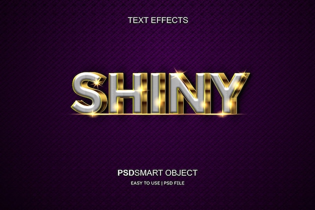 Luxury editable text effect shiny gold 3d text style