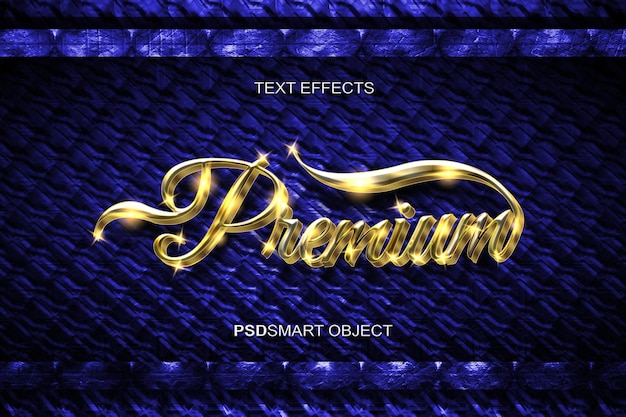 Luxury golden premium 3D text style mockup