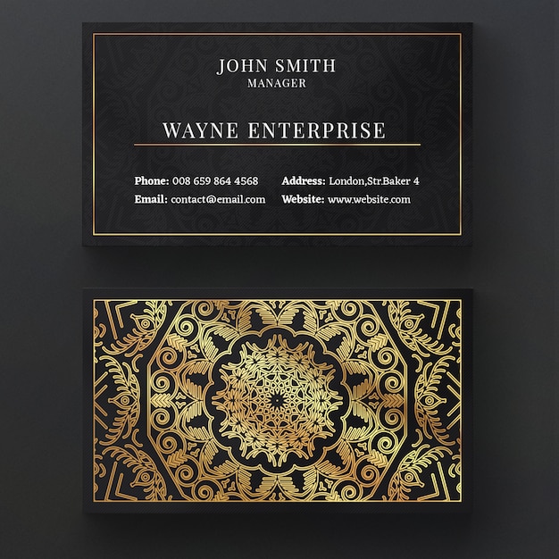 Luxury mandala business card