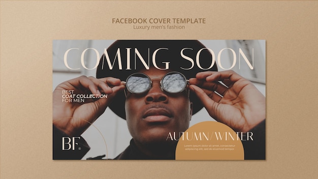 Free PSD luxury men's fashion facebook cover template