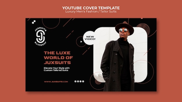 Free PSD luxury men's fashion template design