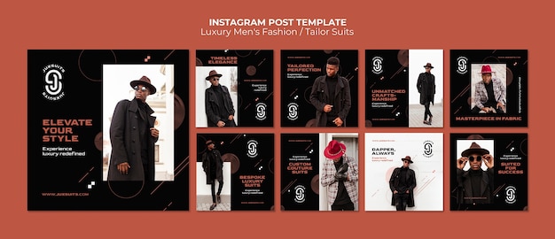 Free PSD luxury men's fashion template design