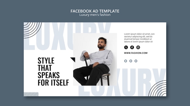 Luxury men's fashion template design