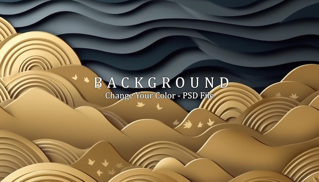 Luxury paper cut background Generative AI