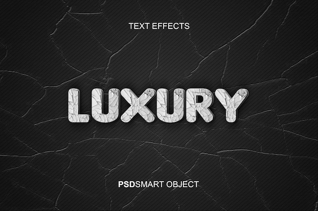 Free PSD luxury paper text effect