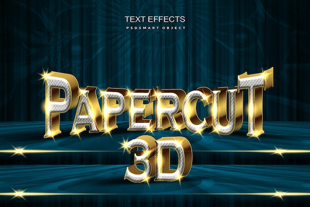 Luxury papercut 3D background mockup