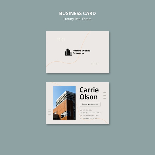 Free PSD luxury real estate business card