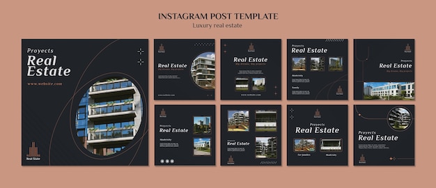 Free PSD luxury real estate  instagram posts