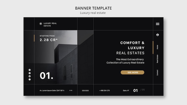 Free PSD luxury real estate landing page template