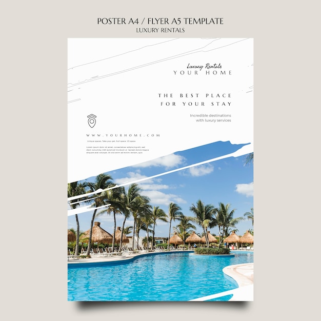 Free PSD luxury rental print template