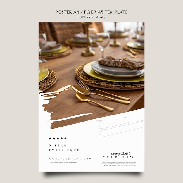 Luxury rental print template