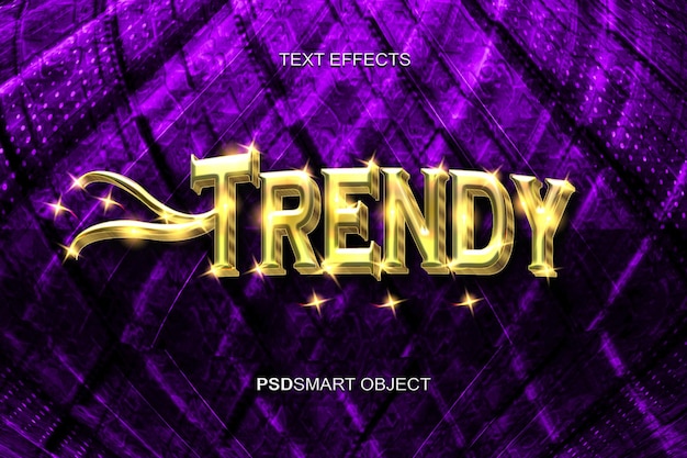 Luxury trendy gold 3D text style mockup