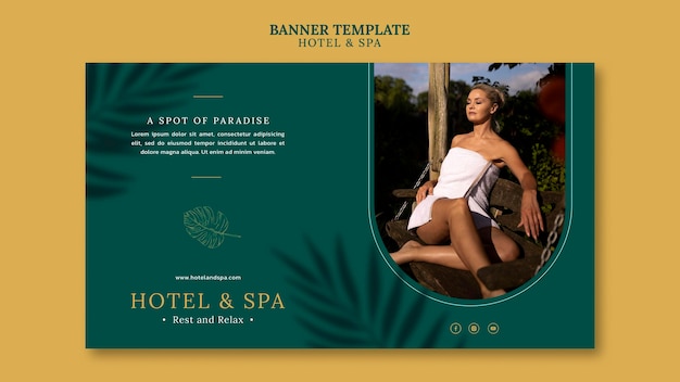 Free PSD luxury vacation rental banner template design