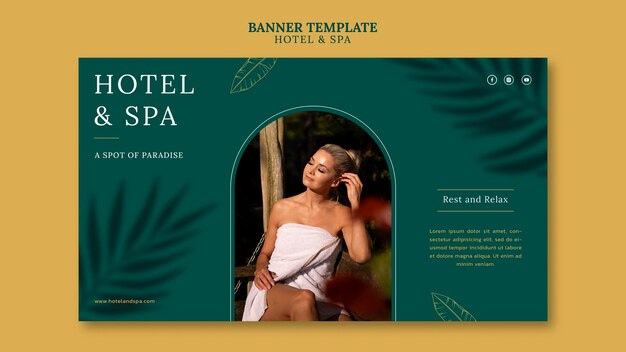 Free PSD luxury vacation rental banner template design