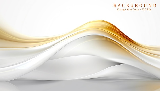 Luxury white background with golden line Generative AI