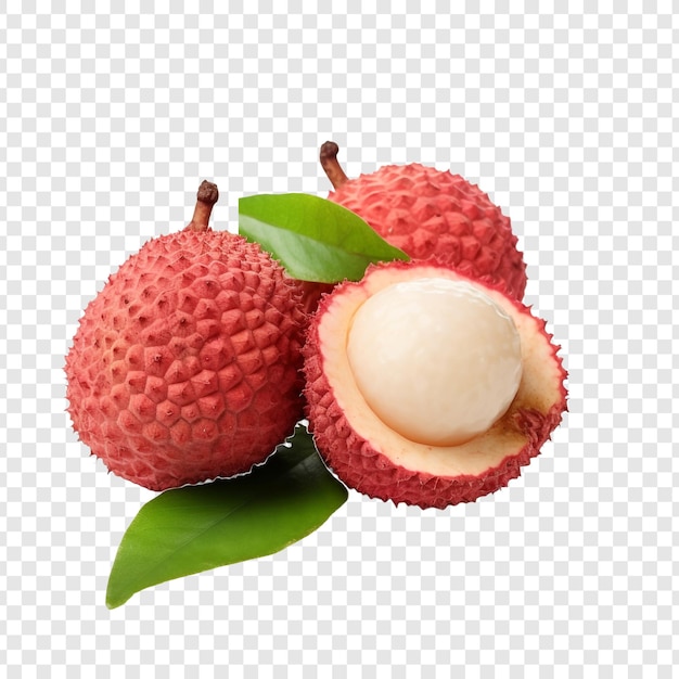 Free PSD lychee isolated on transparent background