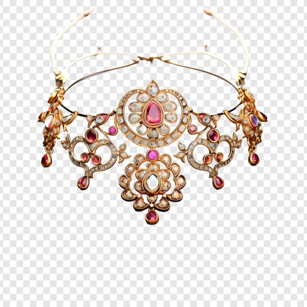 Free PSD maang tikka indian jewellery isolated on transparent background