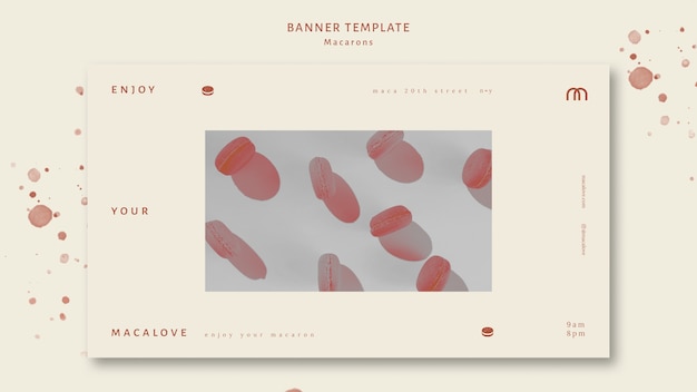 Macarons shop template banner