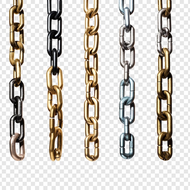 Free PSD macros of chain pendants isolated on transparent background