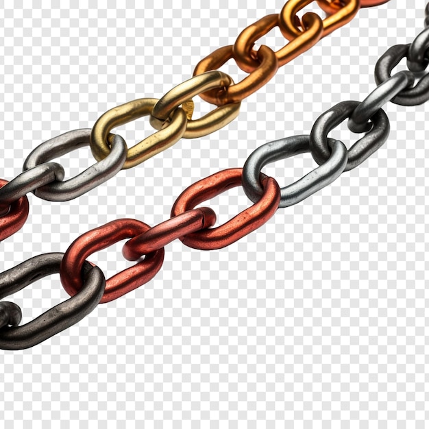 Free PSD macros of chain pendants isolated on transparent background