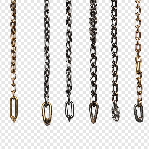 Free PSD macros of chain pendants isolated on transparent background