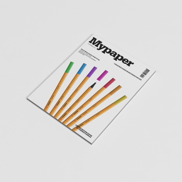 Free PSD magazine cover mock up