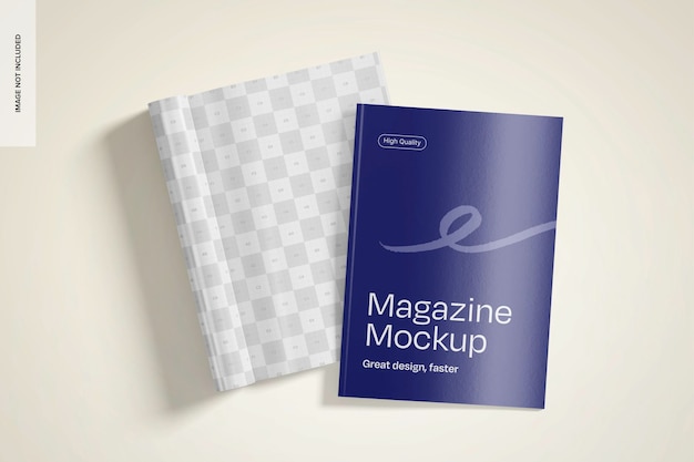 Magazines Mockup Top View