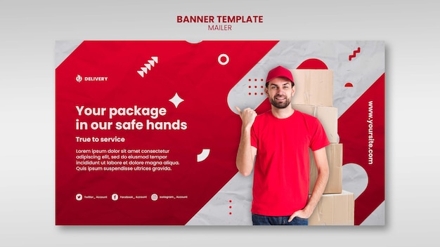 Free PSD mailer banner template design