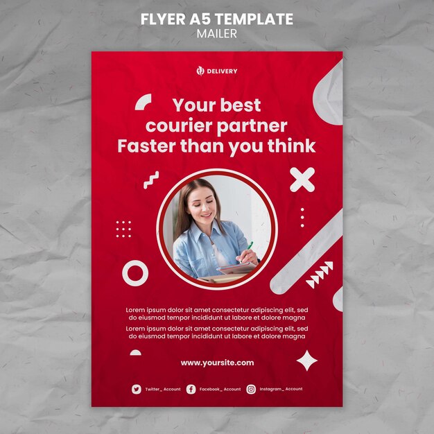 Mailer flyer template design