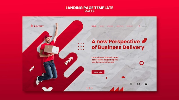 Mailer landing page template design