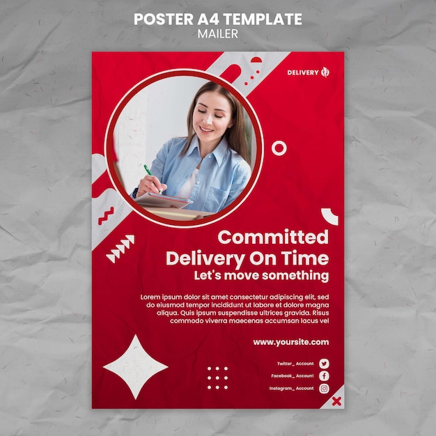 Mailer poster template design