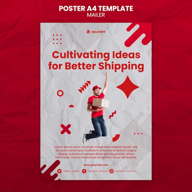 Mailer poster template design