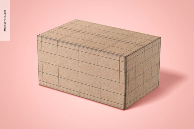 Mailing box mockup perspective