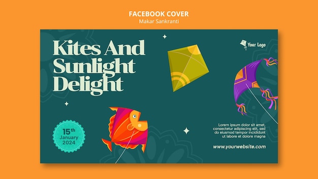 Free PSD makar sankranti celebration facebook cover