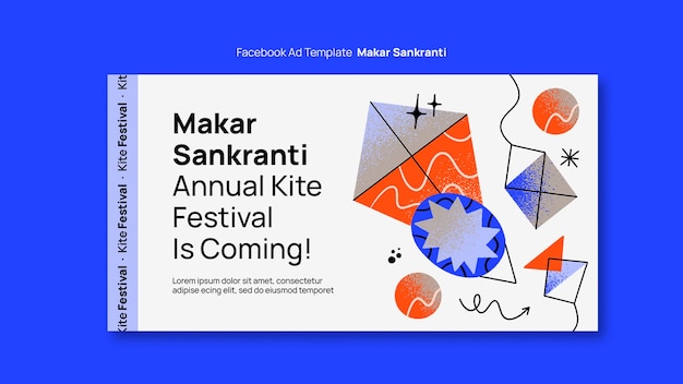 Free PSD makar sankranti template design