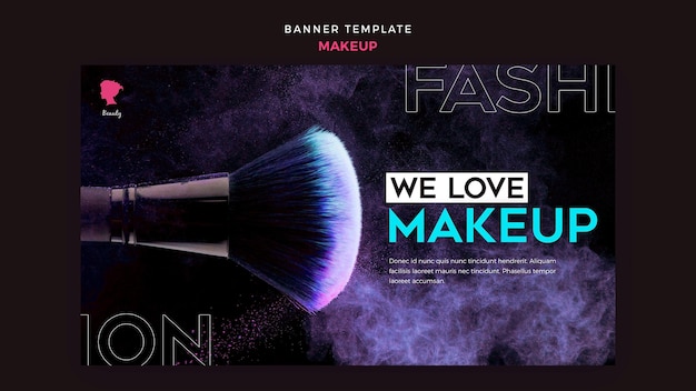 Free PSD make up banner template design